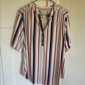 Perseption Multi-Striped Blouse